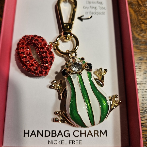 True to Form Toad Prince Rhinestone Bag Charm Kissing Frog - Picture 2 of 5